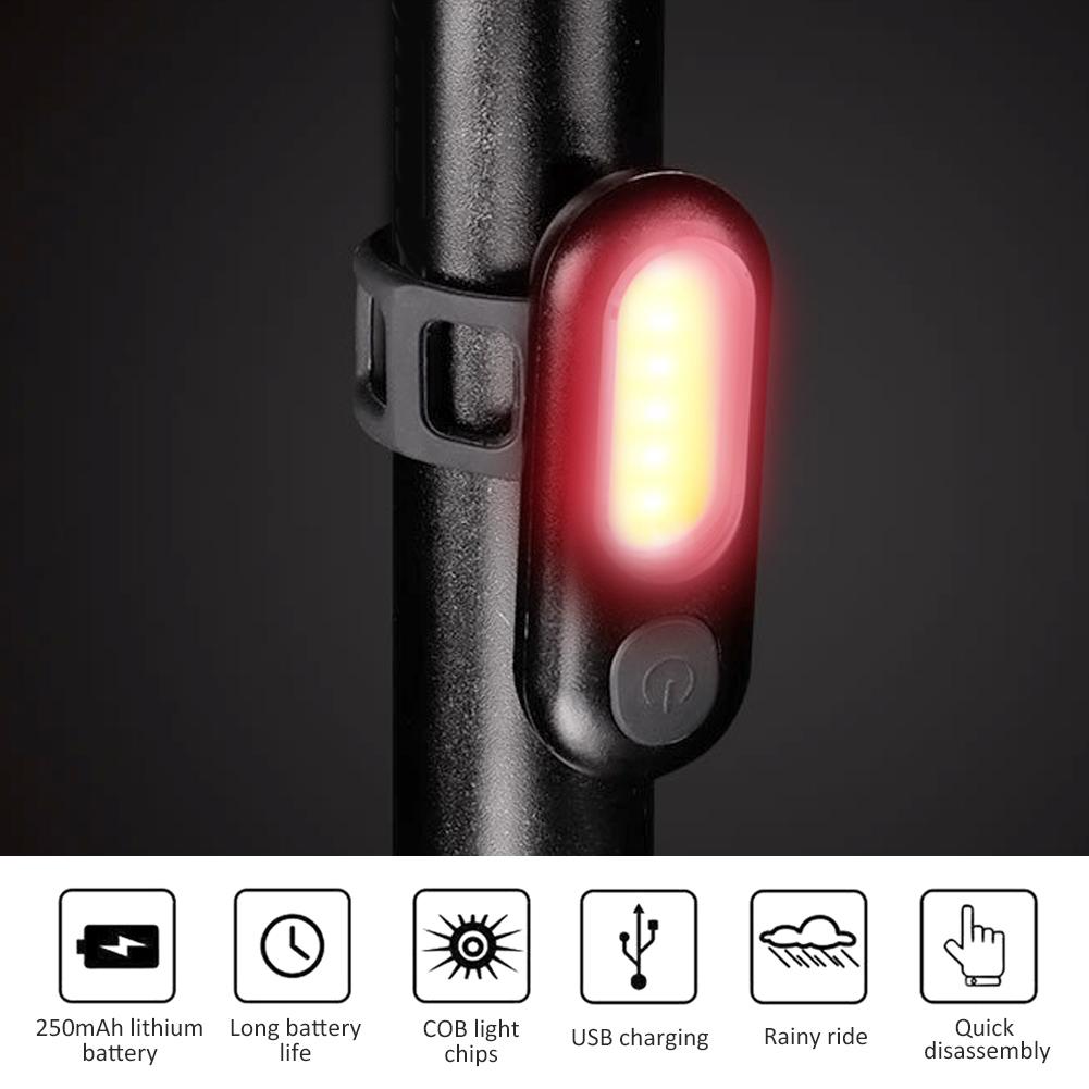 Light LED Cycling  Light Rechargeable Tailight Warning Rear Flashlight