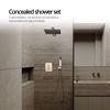 Gunmetal Thermostatic Faucet Hot And cold 8-16 Inch Shower Faucet Wall Mount Bathroom Tap Square Shower Set