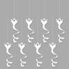 8pcs Paper Halloween Ghost Pendant White Ghost Hanging Garland  Ghost Festival