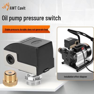 Adjustable Pressure Oil & Water Pump with Switch & Check Valve, Self-Priming Household Accessory