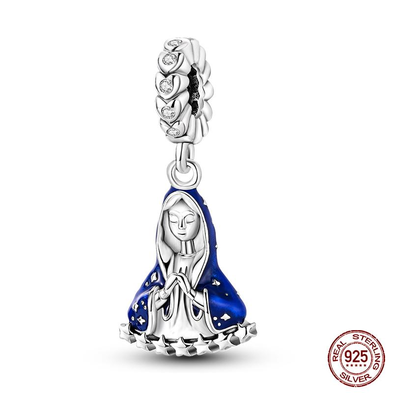 Copper Nossa Senhora Aparecida Dangle Charms Beads Fit Qikaola Original Bracelets Diy Jewelry Making For Women