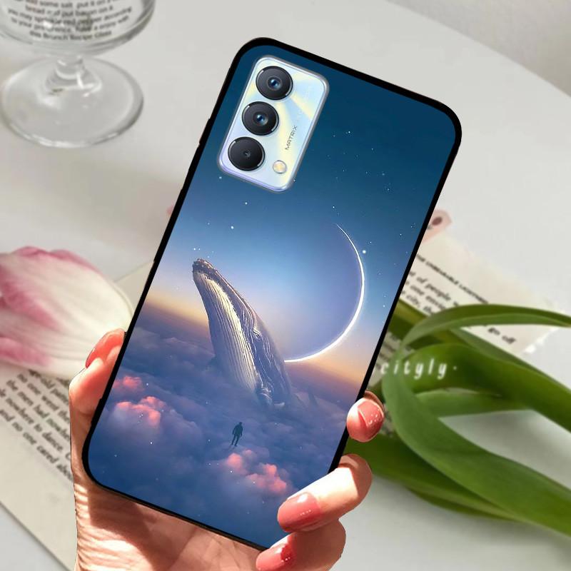 For cover Realme GT Master Case Edition Animal Cartoon Soft Silicone Funda for Realme GT Master Explorer Phone Cover Black Coque