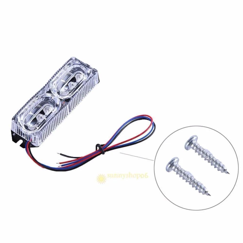 6LED Auto LKW Motorrad Notfall Leuchtfeuer Warnung Gefahrenblitz Stroboskop Lichtleiste Lampe 12V Blau