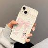 Clear Cartoon Rabbit Phone Case For IPhone 17e 16e Air 16 Pro Max 17 15 14 13 11 12 Plus Y2k Pink Bow Cute Bunny Soft Ins Cover