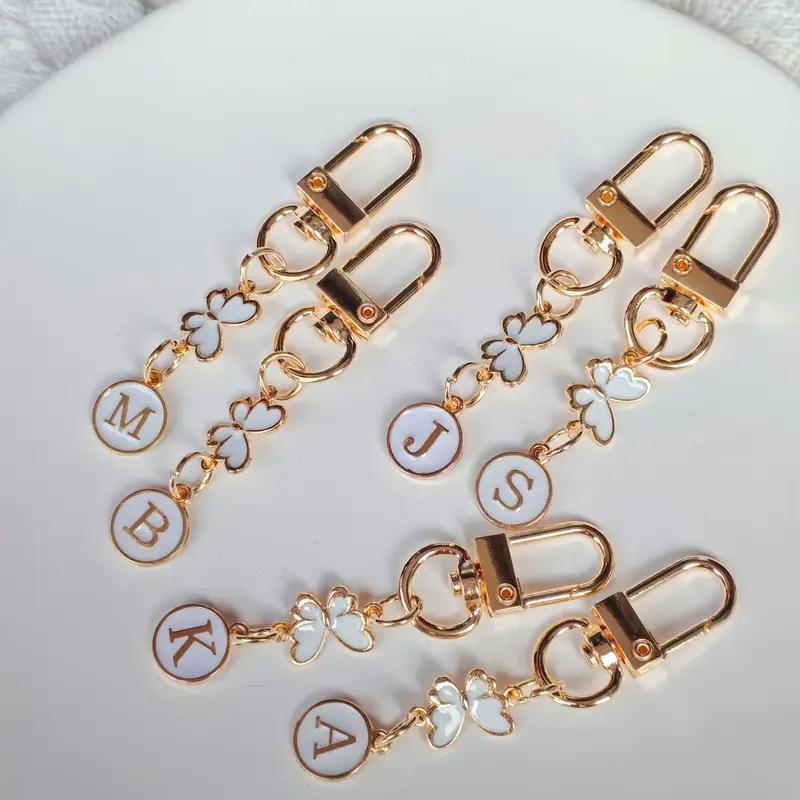 Letter Butterfly Keychain Backpack Pendant Gift for Best Friends Couple Family Keychain Pendant