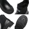 Leather Martin Boots Short Boots Women's, Autumn and Winter New Thick-soled British Smoke Boots Chelsea Boots Fleece Skinny Boots