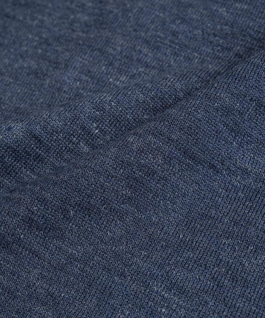 Bihebieo European Flax™ Linen Roll Neck L/S Knit Midnight