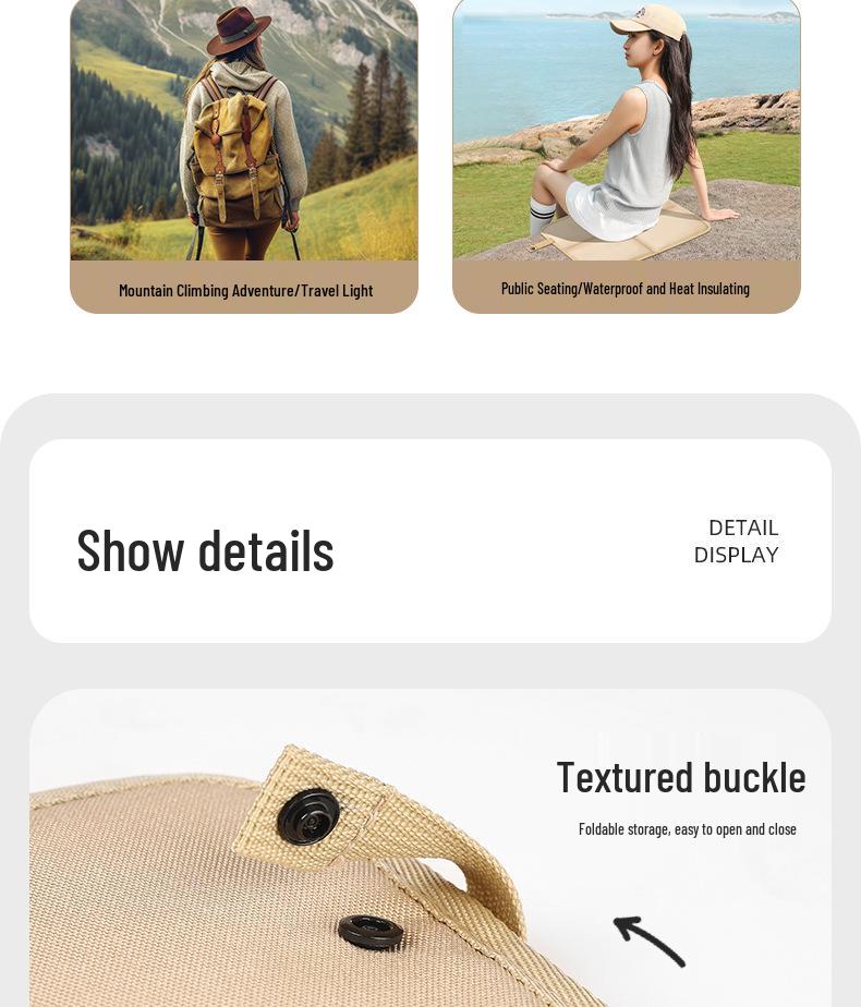 Waterproof, Thickened Folding Outdoor Mat - Portable, Breathable, and Moisture-Proof for Camping, Lawn, or Festivals