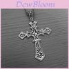 Cross Necklace For Men With Alloy Pendant And Chain Fashion Street Style For Daily Wear
