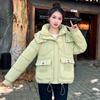 Thickened down cotton-padded clothes women's short winter new small fashion loose and thin cotton-padded jacket jacket