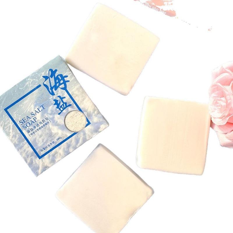 Naturlig Håndlaget Havsalt Geitemelk Såpe Bleking Eterisk Olje Såpe