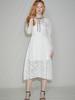 SORRY, TOO MUCH LOVE Pintuck Lace Oganza Dress_White