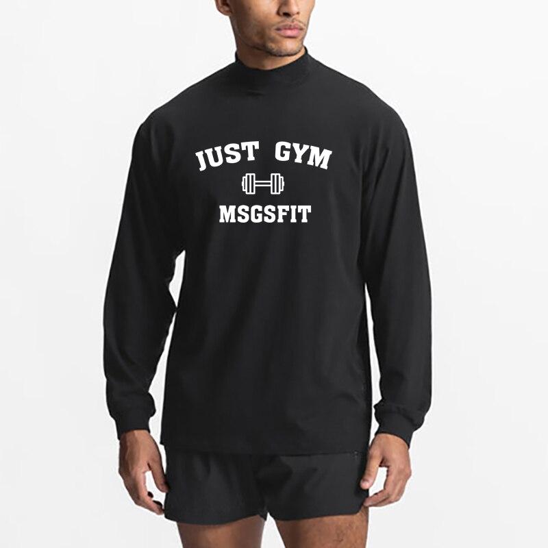 Autumn and Winter  Round Neck Thin Sweater Casual Loose Cotton Youth Fitness Training T-shirt