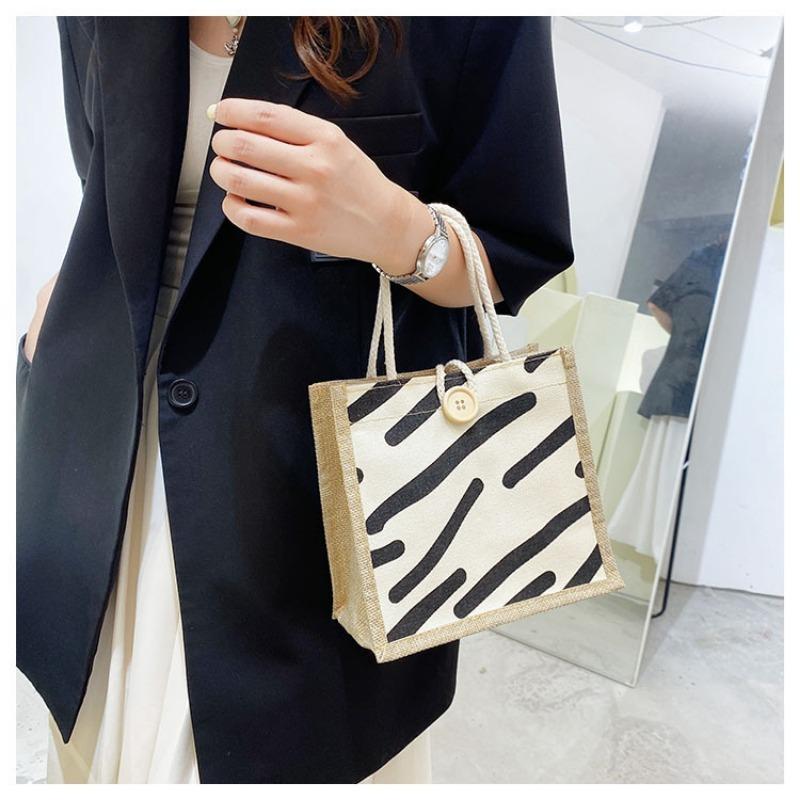 Холщовая сумка женская большая вместимость модная сумка через плечо Южная Корея — фото 12