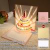 1/5Pcs Music Glowing Lighting Greeting Cards Birthday Blessing Postcard Handwritten Birthday Party Greeting Card