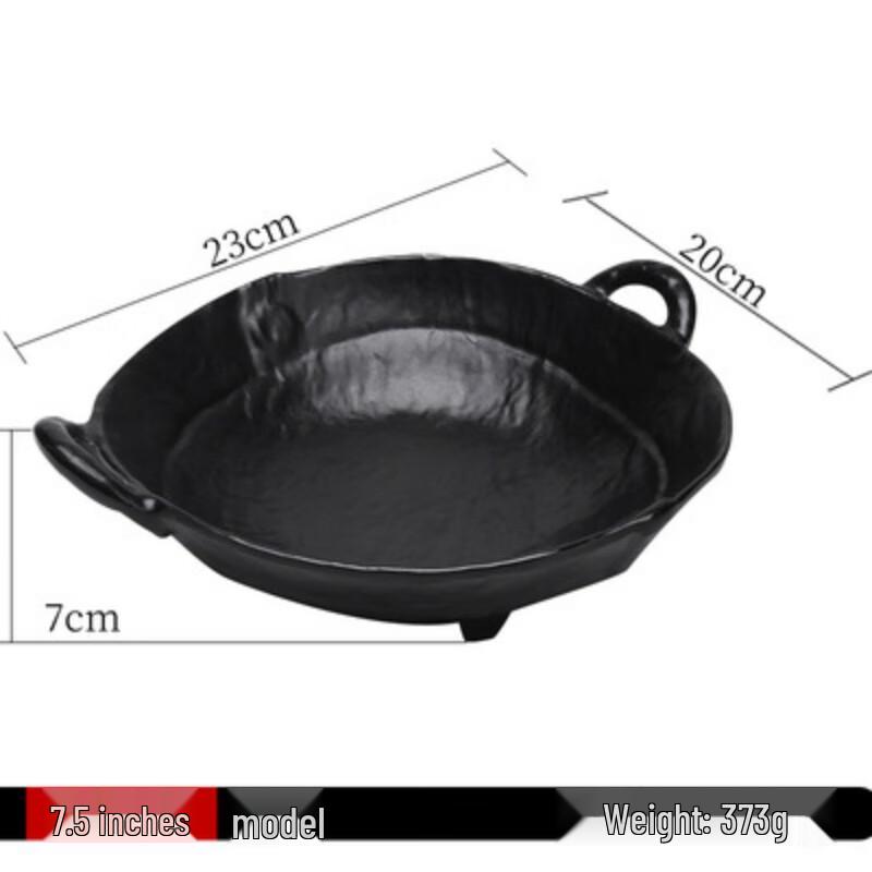 Frosted Black Melamine Serving Plate 10 Pcs