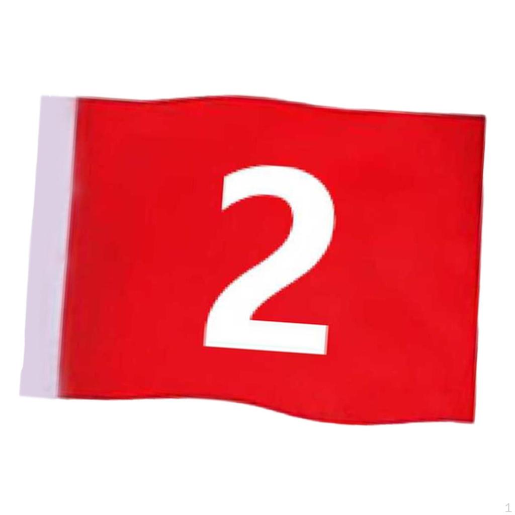 Golf Flag 19.3x12.6 Inch Large Numbered Portable Putting Green Red for Outdoor Yard Backyard