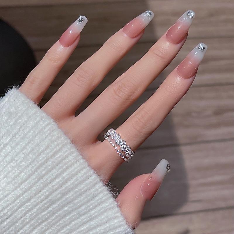 Vintage Palast Blumenring Diamantstil Leichter Luxus Premium Zeigefinger Schmuck