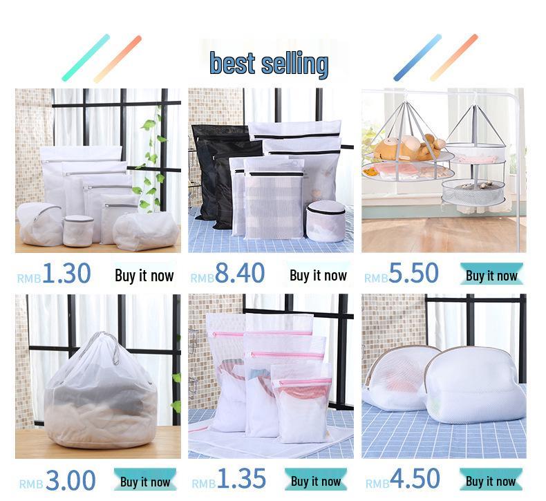 Large Black & White Fine Mesh Laundry Bag for Machine Washing and Clothing Storage