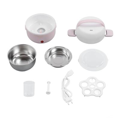 2 Layers Electric Heating Lunch Box Portable Electric Heating Bento Lunch Box Food Storage Warmer