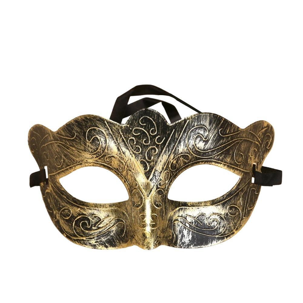 Polierte Oberfläche Maskenballmaske Halbgesichts-Halloween-Maske Retro-Karnevalsmaske Unisex