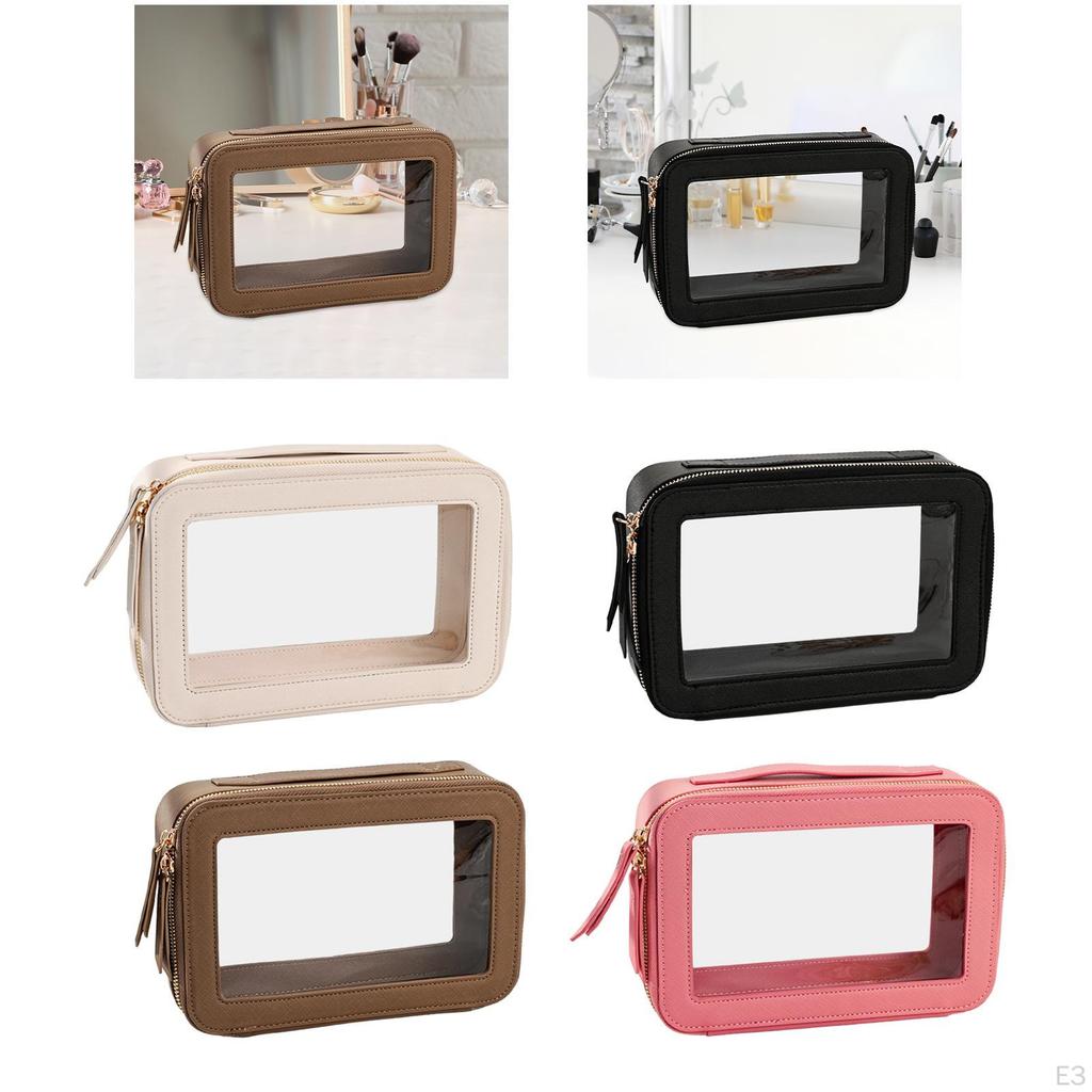 Clear Makeup Bag for Women with Large Capacity and Zipper