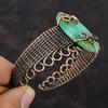 Chrysoprase Bangle Copper Wire Wrapped Bangle Adjustable Cuff Bracelet Handmade Gemstone Bracelet Copper Wire Wrapped Jewelry Gift For Women
