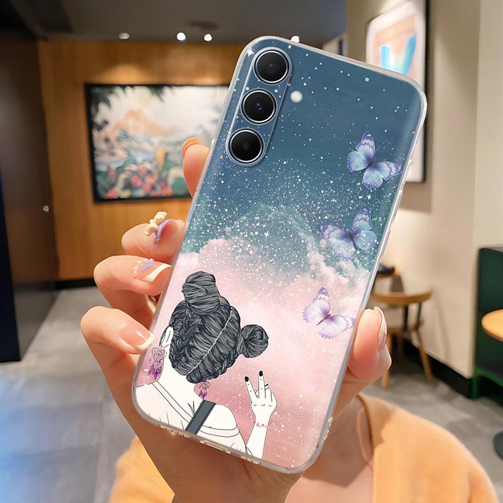 6.7" For Samsung A36 SM-A366E Case Painted Pattern Soft Clear Silicone TPU Cover on For Samsung Galaxy A36 5G A366 Cases Fundas