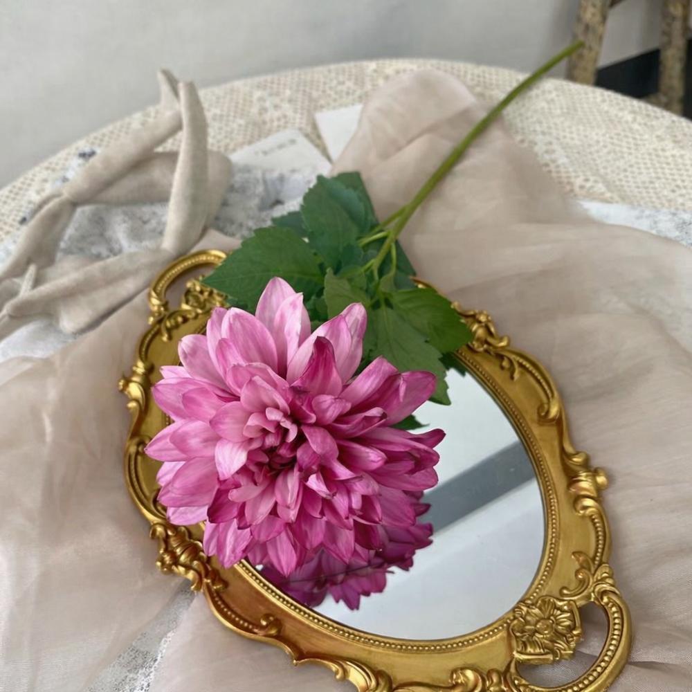 Handmade Craft Artificial Dahlia Flowers Festival Party Supplies Fake Flowers  Outdoor Decor Light purple