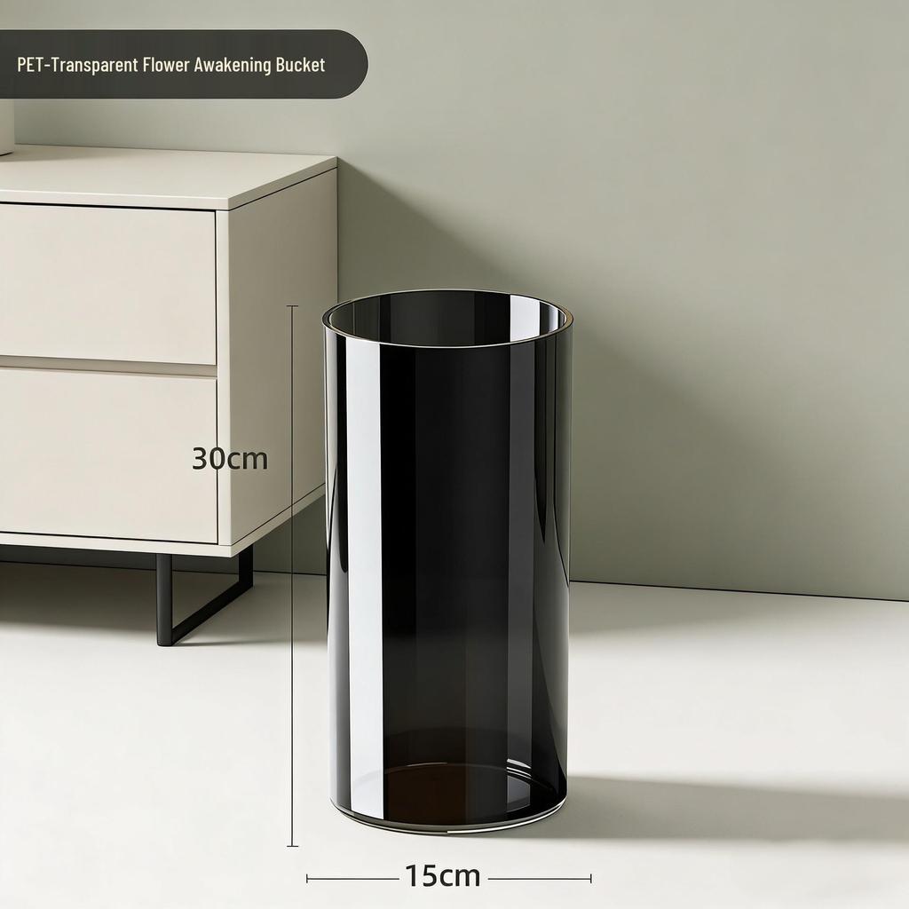 Acrylic Anti-Drop Transparent Vase for Lucky Bamboo Flower Arrangement – High-End Light Luxury Design