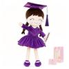 2026 Graduation Plush Doll with Cap & Gown Soft Stuffed Toy for Kids 13-Inch Commemorative Gift for Kindergarten Preschool Elementary Grads
