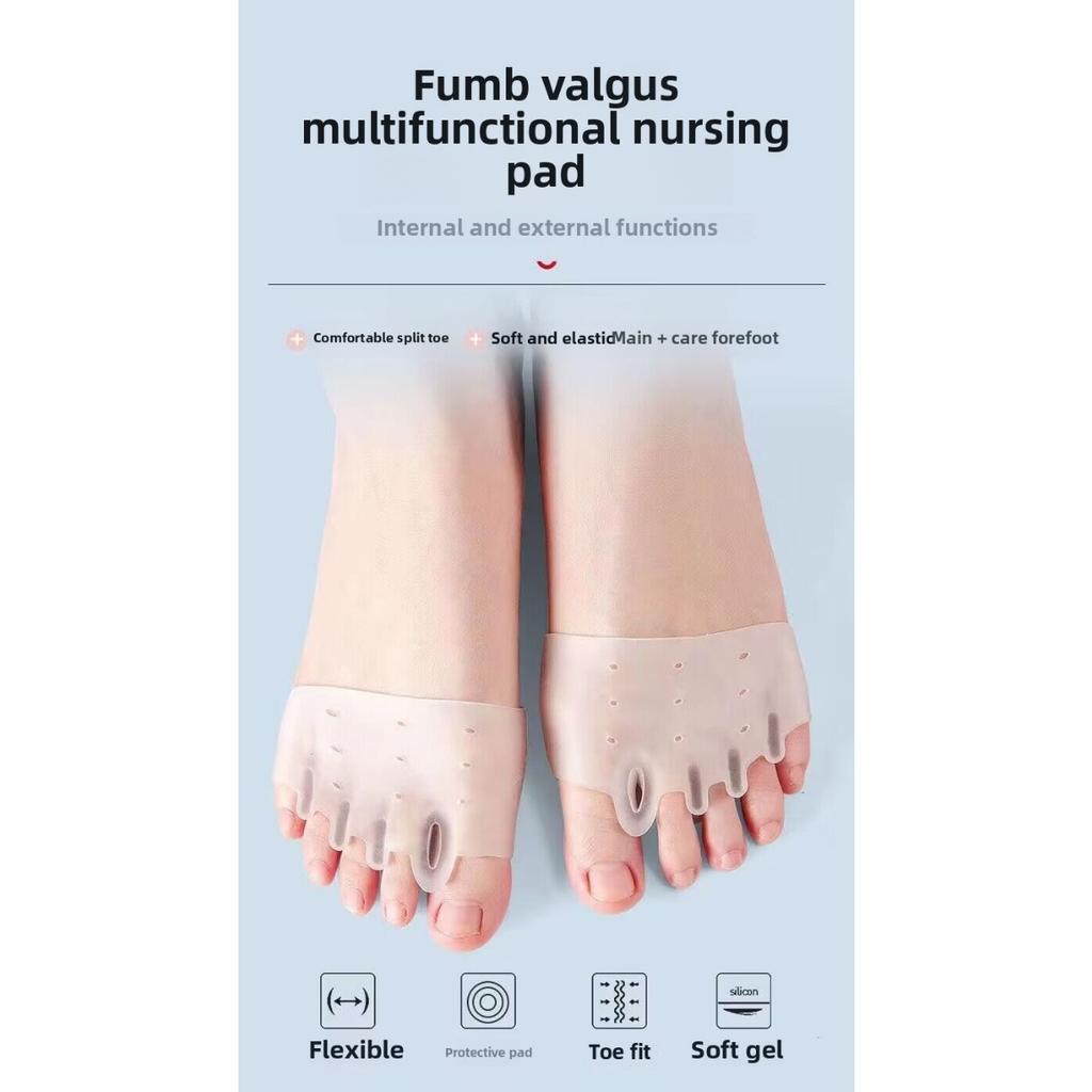 1Pairs Toe Separator Made of Silica Gel with Bunion Brace-Comfortable Foot Alignment Tool To Enhance Fitness Training Effect
