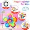 Fidget Spinner Children's Camouflage Five Finger Bubble Silicone Rotating Fingertip Gyroscope Adult Release Stress Relieving Toy