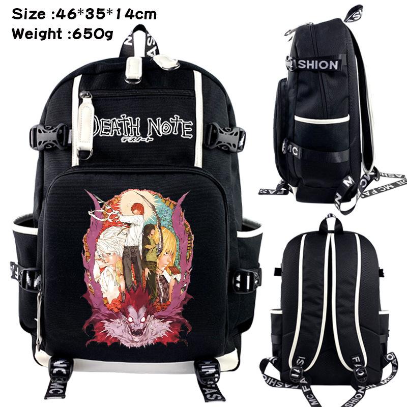 Death Note Day Man Full Color Printed Backpack Double White Edge Decorated Student Bag Computer Bag Travel Bag