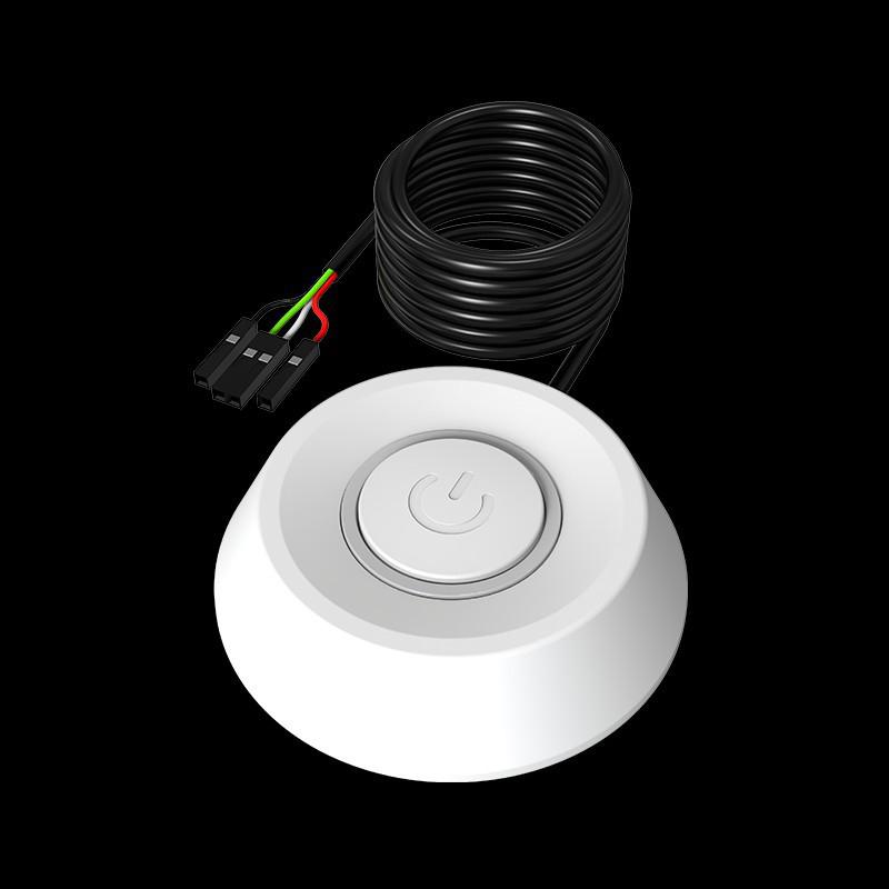 Pushbutton Desktop Computer Switch Pc Motherboard External Start Power 1.8M On/Off Button Extension Cable Round Startup Switch