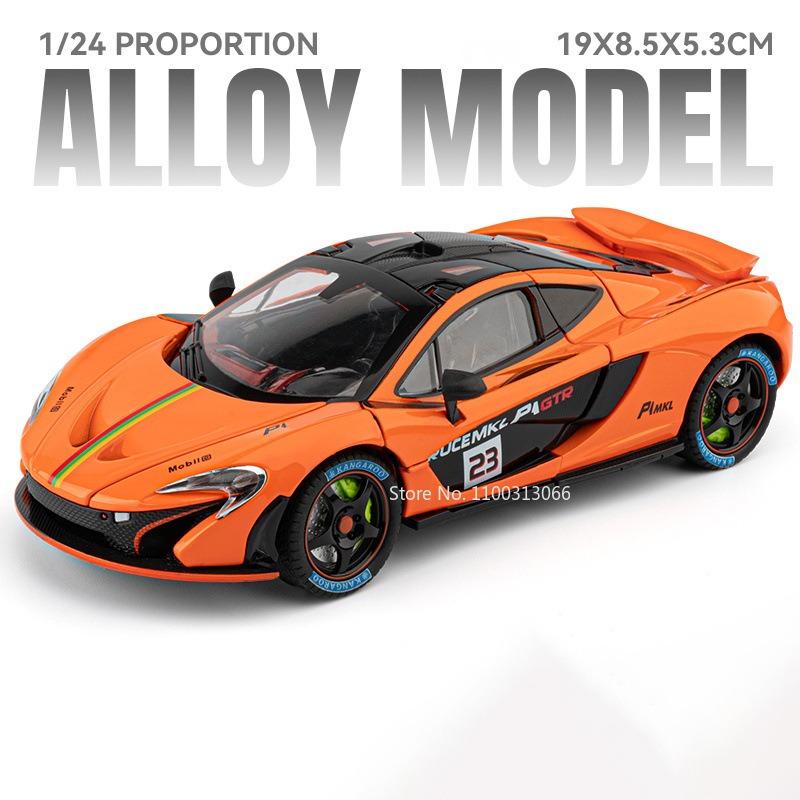 

1:24 Scale Senna P1 Models Alloy Cars Diecasting Toys Doors Opened Wheel Steering Miniature Supercars Kids Children s Day Gifts