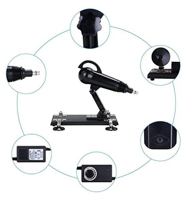 Mașină de Sex Telescopică Complet Automată de Mare Viteză Vibrator Unisex Masturbare (Cu Penis) (Priza UK/UE/SUA)