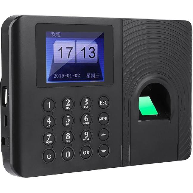 Hakeeta Digital Fingerprint Biometric Assistance Machine, 2.4 inch TFT LCD Screen Fingerprint Access Control Device Employee Time Attendance for US