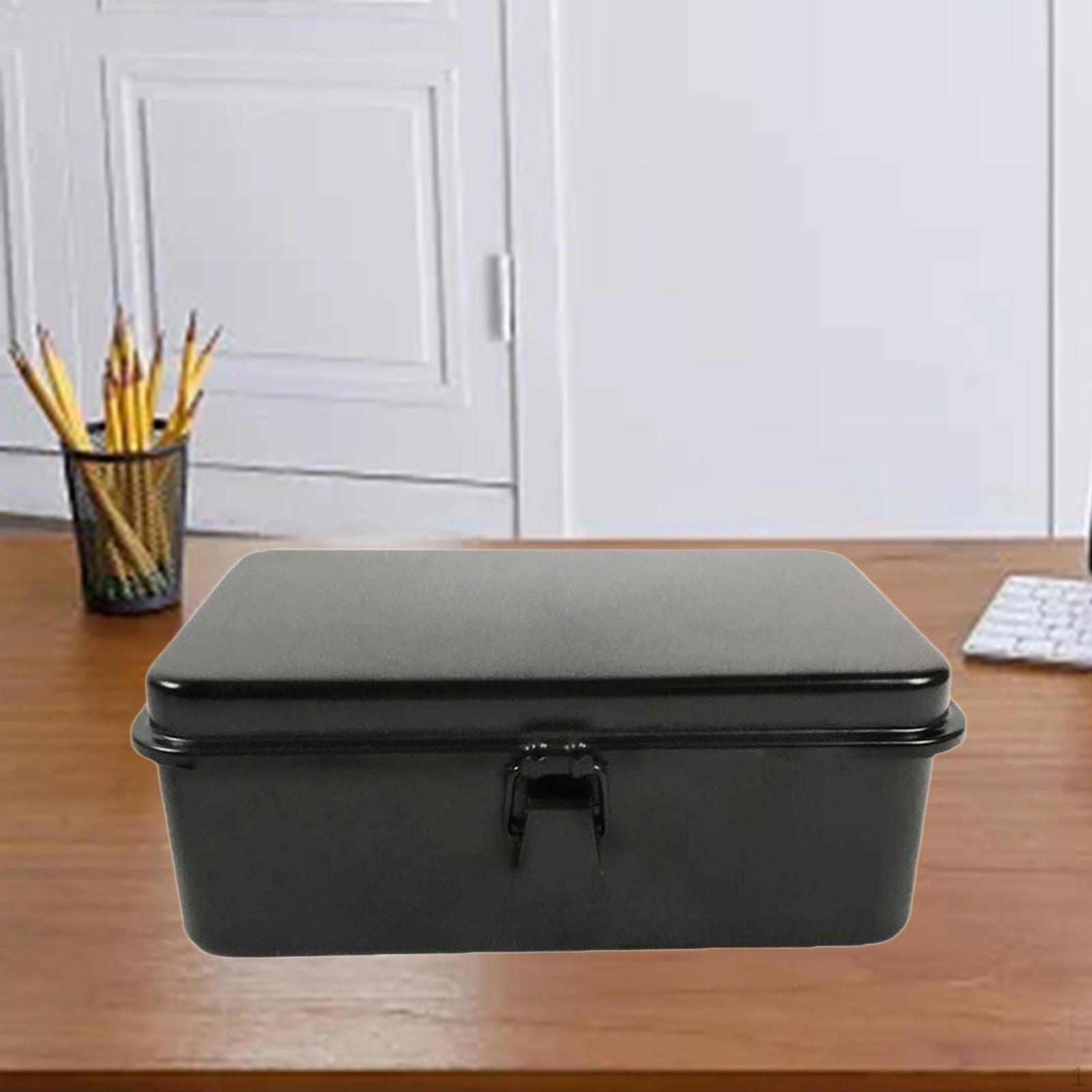 

Металлический ящик для хранения предметов искусства и рукоделия чёрный