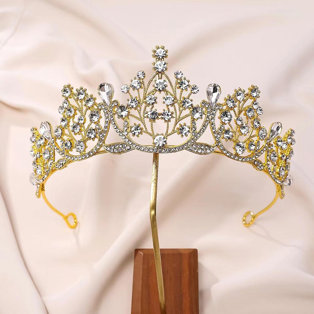 Bridal Luxury Retro Rhinestone Hair Crown Crown Hair Accessories Baroque Princess Ball Party Tiara Crown