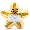 Starfish Light Yellow Positive Crochet Animals Doll With Card Desktop Ornament Emotional Support Handmade Knitted Cheer Up Toy