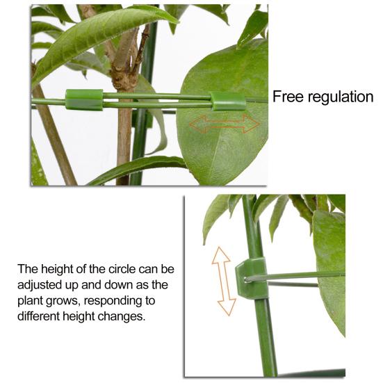 Plant Support Stand with Adjustable Rings Stable Construction Non-Fading Simple Installation Climbing Plants