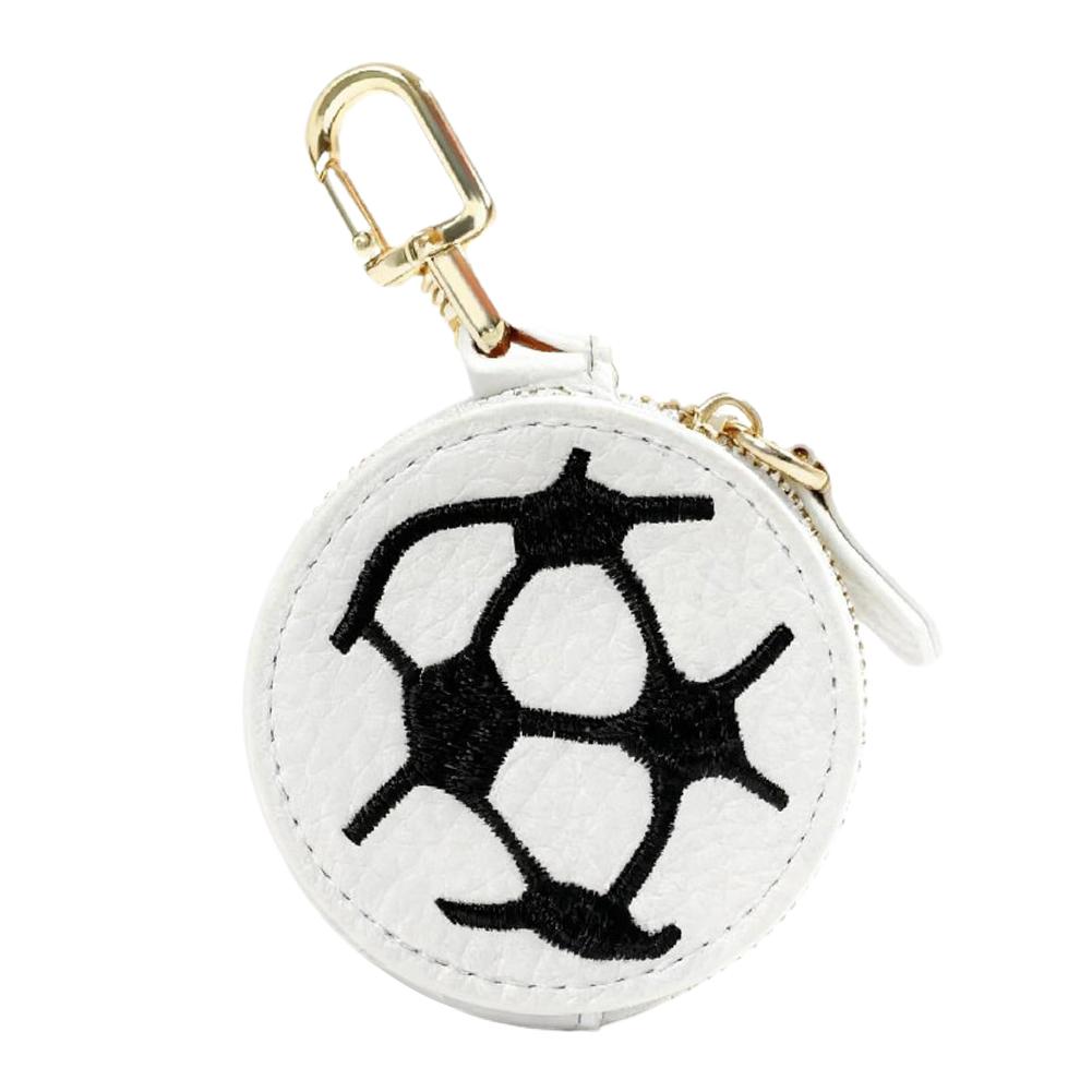 Sporty Basketball Coin Purse Cartoon Ball-Shaped Headphone Pouch Small Waterproof Storage Bag for Earphones & Accessories