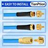 RV Blow Out Plug For Winterization - Brass Sprinkler Water Blow-Out Adapter With Schrader Valve To 3/4'' GHT Garden Hose Connection Winterizing