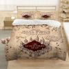 Marauders Map Four Magic College 3PCS Duvet Cover Sets  Cartoon Bedding Set Sheet Children Room Bed Sheet Pillow Case