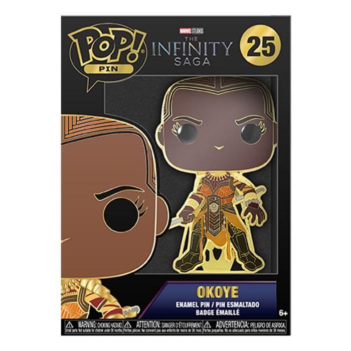 Pin's en métal émaillé - FUNKO - Okoye - Marvel Infinity Saga - 10 cm - Emballage boîte-fenêtre