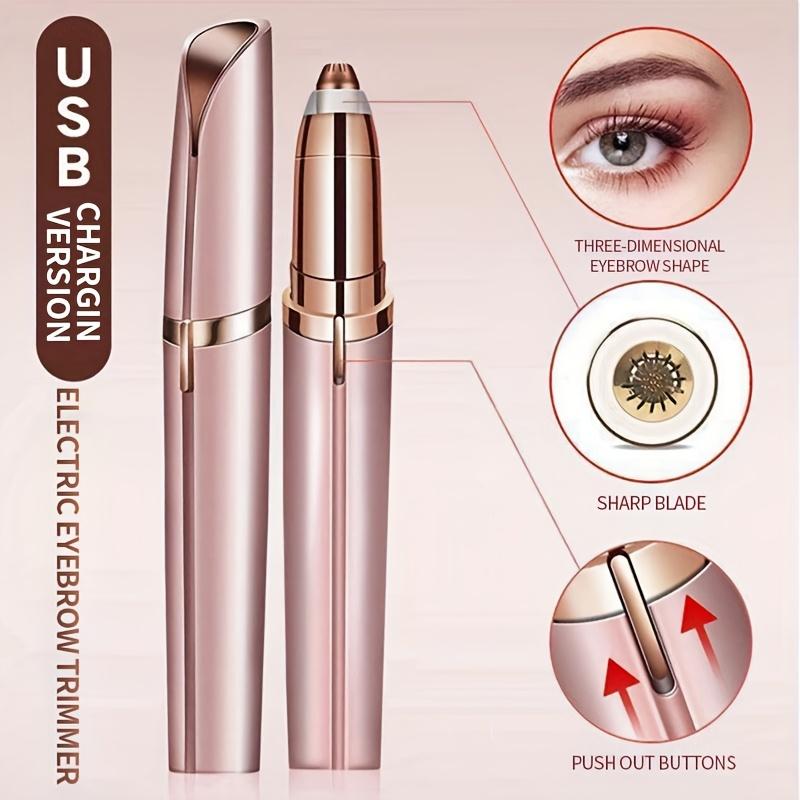 Electric Eyebrow Trimmer Security Hair Removal Eye Brow Epilator USB Charger Mini Shaper Shaver Hair Removal Painless Beauty