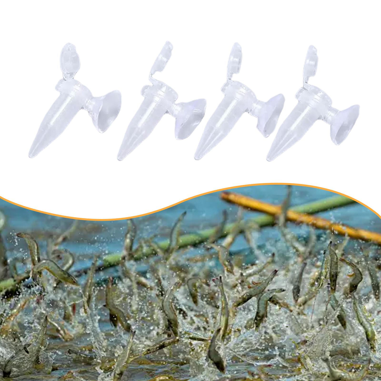 

4 Automatic Egg Dispensers for Aquarium, Transparent, Professional with Suction Cup, Feeding 5ml