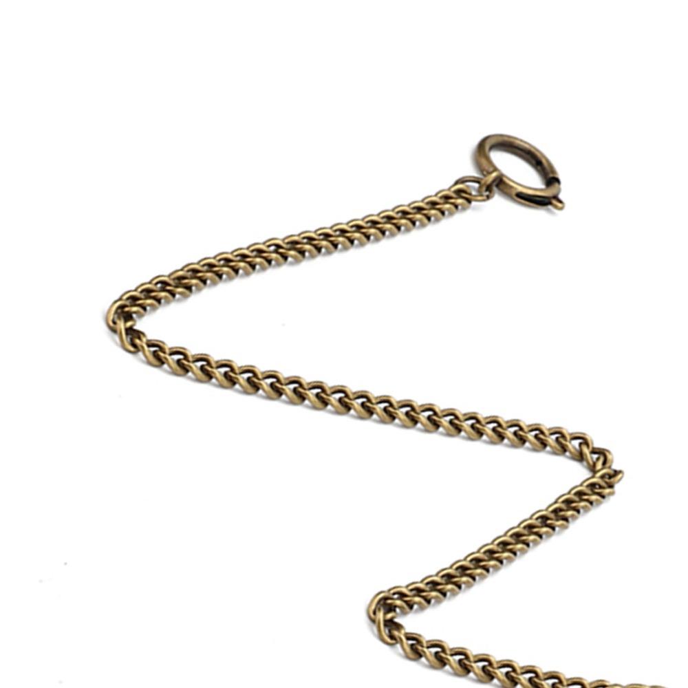 Bronze Vintage Pocket Watch Chain 3 Hook T Bar Classic Antique Present  Vest Chain