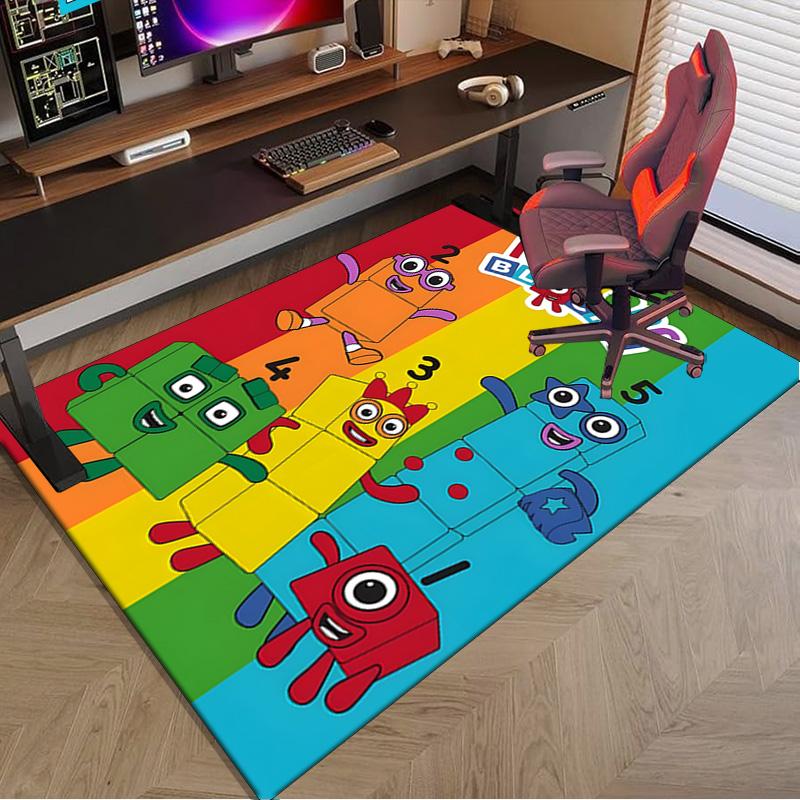 Number-Blocks Adventure Carpet, Chair Rug,Rug for Office Bedroom living rooms, Doormat decor Fan Gift Christmas Gift